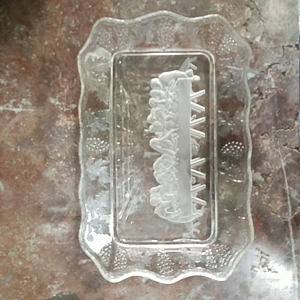 Indiana Glass Last Supper Plate